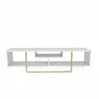 TV-bänk Hanah Home Asal 150 Vit Guld Spånskiva 150x35,2x40 cm - TV-bänkar - 8683743121052 - 6