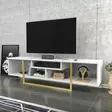 TV-bänk Hanah Home Asal 150 Vit Guld Spånskiva 150x35,2x40 cm - TV-bänkar - 8683743121052 - 4