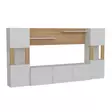TV-bänk Hanah Home Lore Vit Teak Spånskiva 160x125x31,5 cm - TV-bänkar - 8681181980262 - 1