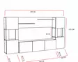 TV-bänk Hanah Home Lore Vit Teak Spånskiva 160x125x31,5 cm - TV-bänkar - 8681181980262 - 8