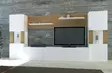 TV-bänk Hanah Home Lore Vit Teak Spånskiva 160x125x31,5 cm - TV-bänkar - 8681181980262 - 3