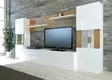 TV-bänk Hanah Home Lore Vit Teak Spånskiva 160x125x31,5 cm - TV-bänkar - 8681181980262 - 4