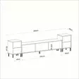 TV-bänk Hanah Home Imaj Travertine Spånskiva 180x45,2x35 cm 40x60x35 cm - TV-bänkar - 8684283033232 - 6