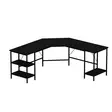Skrivbord Hanah Home Power L 8537 Svart Spånskiva 180x76x60 cm - Skrivbord - 8684282258582 - 1