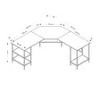 Skrivbord Hanah Home Power L 8537 Svart Spånskiva 180x76x60 cm - Skrivbord - 8684282258582 - 6