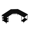 Skrivbord Hanah Home Power L 8537 Svart Spånskiva 180x76x60 cm - Skrivbord - 8684282258582 - 5