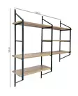 Vägghylla Hanah Home Raffy6 Svart Furu Spånskiva Metall 120x120x28 cm - Möbler - 8683742109792 - 5