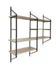 Vägghylla Hanah Home Raffy6 Svart Furu Spånskiva Metall 120x120x28 cm - Möbler - 8683742109792 - 1