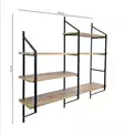 Vägghylla Hanah Home Raffy6 Svart Furu Spånskiva Metall 120x120x28 cm - Möbler - 8683742109792 - 7