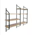 Vägghylla Hanah Home Raffy6 Svart Furu Spånskiva Metall 120x120x28 cm - Möbler - 8683742109792 - 4