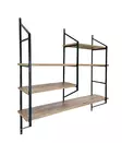 Vägghylla Hanah Home Raffy6 Svart Furu Spånskiva Metall 120x120x28 cm - Möbler - 8683742109792 - 3