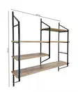 Vägghylla Hanah Home Raffy6 Svart Furu Spånskiva Metall 120x120x28 cm - Möbler - 8683742109792 - 6