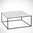 Soffbord Hanah Home Poly Marmo Vit Svart Spånskiva 75x43x75 cm - Soffor - 8681875560022 - 2
