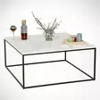 Soffbord Hanah Home Poly Marmo Vit Svart Spånskiva 75x43x75 cm - Soffor - 8681875560022 - 1