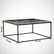 Soffbord Hanah Home Poly Marmo Vit Svart Spånskiva 75x43x75 cm - Soffor - 8681875560022 - 3