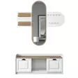 Hallmöbel Hanah Home EE101 Vit Valnöt Spånskiva 120x45x40 cm - Hallskåp - 8683743374922 - 8