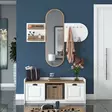 Hallmöbel Hanah Home EE101 Vit Valnöt Spånskiva 120x45x40 cm - Hallskåp - 8683743374922 - 3