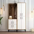Hallmöbel Hanah Home Berlin BA Valnöt Vit Spånskiva 120x200x35 cm - Hallskåp - 8683342170222 - 2