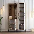 Hallmöbel Hanah Home Berlin BA Valnöt Vit Spånskiva 120x200x35 cm - Hallskåp - 8683342170222 - 4