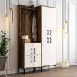 Hallmöbel Hanah Home Berlin BA Valnöt Vit Spånskiva 120x200x35 cm - Hallskåp - 8683342170222 - 3