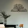 Väggdekor Metall Wallity Culture Flower Svart Metall 68x34 cm - Dekorationer, prydnadsföremål - 8683743680542 - 4