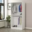 Garderob Hanah Home Kale Glass Svart Spånskiva 90x210x52 cm - Garderober - 8683742559832 - 5