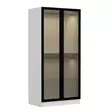 Garderob Hanah Home Kale Glass Svart Spånskiva 90x210x52 cm - Garderober - 8683742559832 - 1