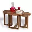 Nestingbord Hanah Home Mira Valnöt Spånskiva 52x47x52 cm 36x43x36 cm 36x41x36 cm - Möbler - 8681875364422 - 4