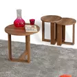 Nestingbord Hanah Home Mira Valnöt Spånskiva 52x47x52 cm 36x43x36 cm 36x41x36 cm - Möbler - 8681875364422 - 3