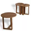 Nestingbord Hanah Home Mira Valnöt Spånskiva 52x47x52 cm 36x43x36 cm 36x41x36 cm - Möbler - 8681875364422 - 5