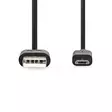 USB-kabel | USB 2.0 | USB-A Hane | USB Micro-B Hane | 7.5 W | 480 Mbps | Nickelplaterad | 1.00 m | Rund | PVC | Svart | Label - Dator och nätverk - 5412810428052 - 10