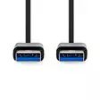 USB-kabel | USB 3.2 Gen 1 | USB-A Hane | USB-A Hane | 5 Gbps | Nickelplaterad | 1.00 m | Rund | PVC | Svart | Label - Dator och nätverk - 5412810421862 - 10