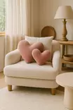 Prydnadskudde Aberto Design Teddy Kalp Big Rosa Polyester 42x45x12 cm - Prydnadskuddar - 8684283850112 - 3