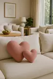 Prydnadskudde Aberto Design Teddy Kalp Big Rosa Polyester 42x45x12 cm - Prydnadskuddar - 8684283850112 - 2