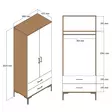 Garderob Hanah Home Kumsal T Valnöt Vit Spånskiva 80x47,5x201,4 cm - Garderober - 8684282088882 - 6