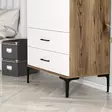 Garderob Hanah Home Kumsal T Valnöt Vit Spånskiva 80x47,5x201,4 cm - Garderober - 8684282088882 - 5