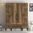 Garderob Hanah Home Kumsal PTP Valnöt Spånskiva 160x47,5x201,4 cm - Garderober - 8684282089452 - 2