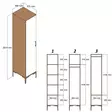 Garderob Hanah Home Kumsal P Valnöt Spånskiva 40x47,5x201,4 cm - Garderober - 8684282088752 - 8