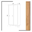 Garderob Hanah Home Yahha Ek Spånskiva 100x190x60 cm - Garderober - 8681875207552 - 5
