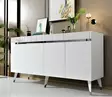 Konsolbord Hanah Home Defne Vit Silver Spånskiva 150x80x40 cm - Byråer och skåp - 8683742469292 - 3