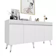 Konsolbord Hanah Home Defne Vit Silver Spånskiva 150x80x40 cm - Byråer och skåp - 8683742469292 - 7