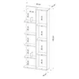 Bokhylla Hanah Home Viva Vit Spånskiva 60x150x18 cm - Bokhyllor - 8683743537082 - 4