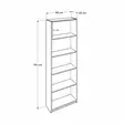 Bokhylla Hanah Home Ktp150Bb Vit Spånskiva 58x170x23 cm - Bokhyllor - 8682870657762 - 7