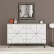 Konsolbord Hanah Home Dune Vit Spånskiva 123x62,4x35 cm - Byråer och skåp - 8683342851312 - 4