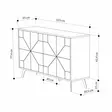 Konsolbord Hanah Home Dune Vit Spånskiva 123x62,4x35 cm - Byråer och skåp - 8683342851312 - 6
