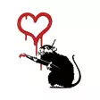 Väggdekor Metall Wallity Banksy Metal Vit Metall 60x70 cm - Dekorationer, prydnadsföremål - 8684282419082 - 1