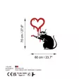 Väggdekor Metall Wallity Banksy Metal Vit Metall 60x70 cm - Dekorationer, prydnadsföremål - 8684282419082 - 7