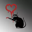 Väggdekor Metall Wallity Banksy Metal Vit Metall 60x70 cm - Dekorationer, prydnadsföremål - 8684282419082 - 6
