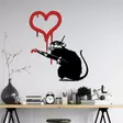 Väggdekor Metall Wallity Banksy Metal Vit Metall 60x70 cm - Dekorationer, prydnadsföremål - 8684282419082 - 2