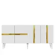 Konsolbord Hanah Home Vania Vit Guld Spånskiva 150x40x79 cm - Byråer och skåp - 8684282612872 - 1